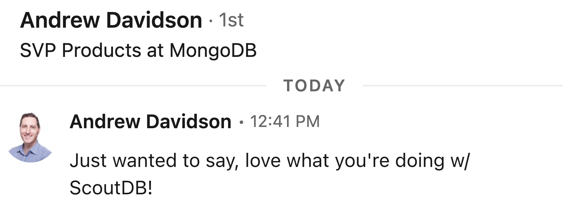 MongoDB endorsement